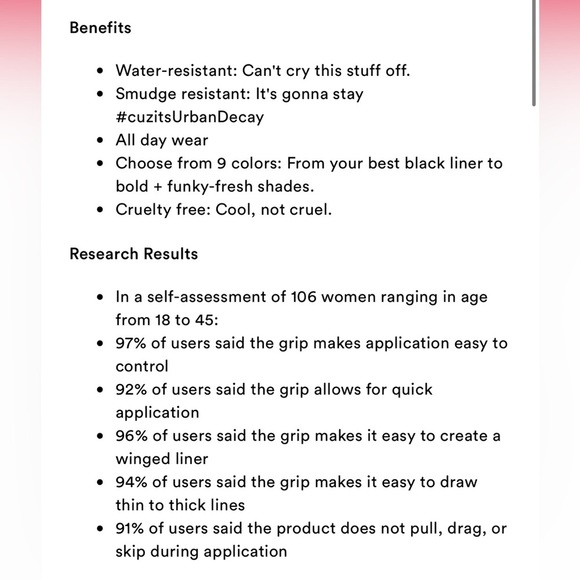 UD ‘Deep End’ 24/7 Inks Easy Ergonomic Liquid Eyeliner
Pen - Picture 12 of 12